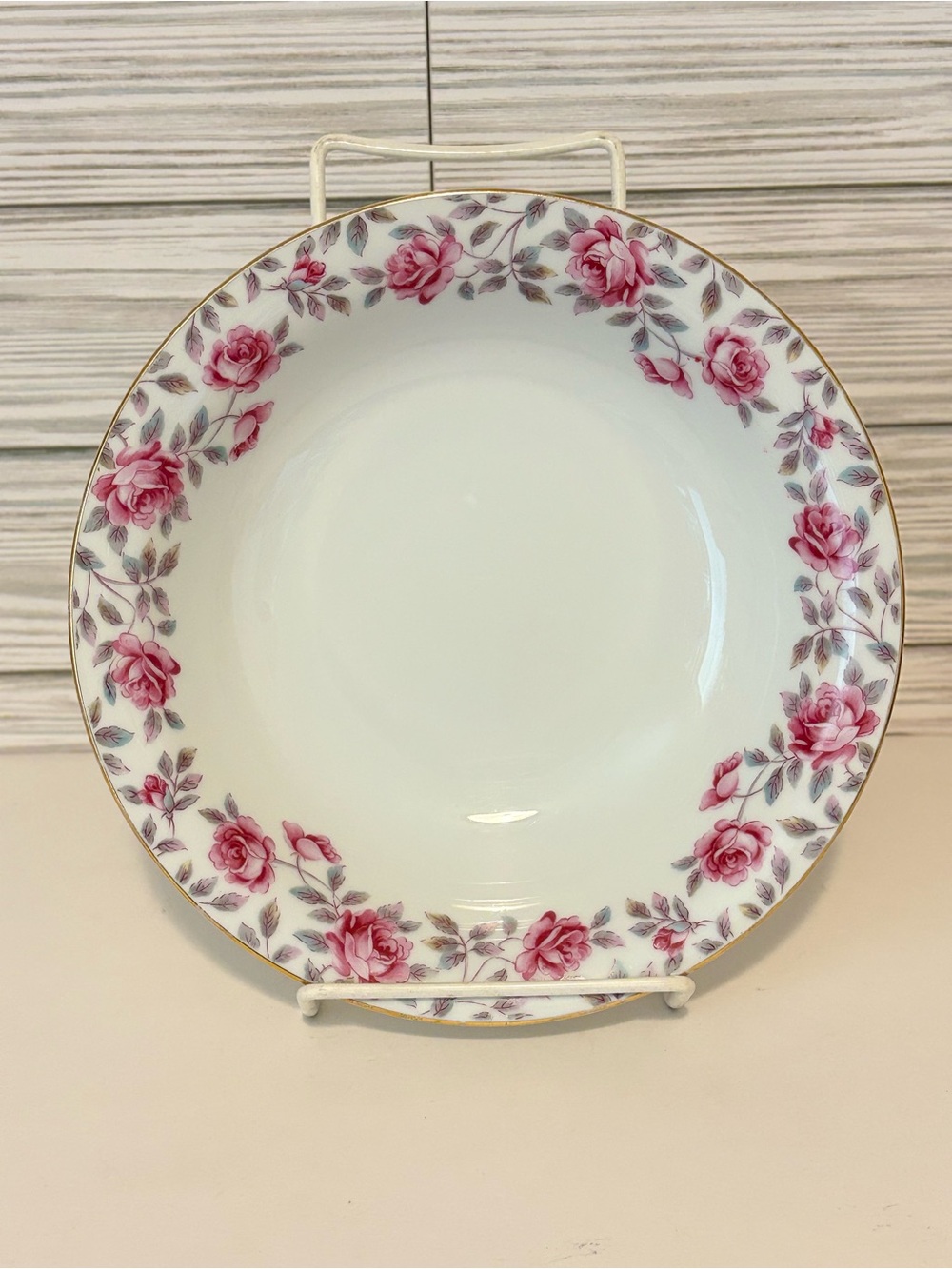Vintage Noritake ROSEWOOD 5107 Soup Bowls Set Of 4 Fine China Pink Roses 7.5”